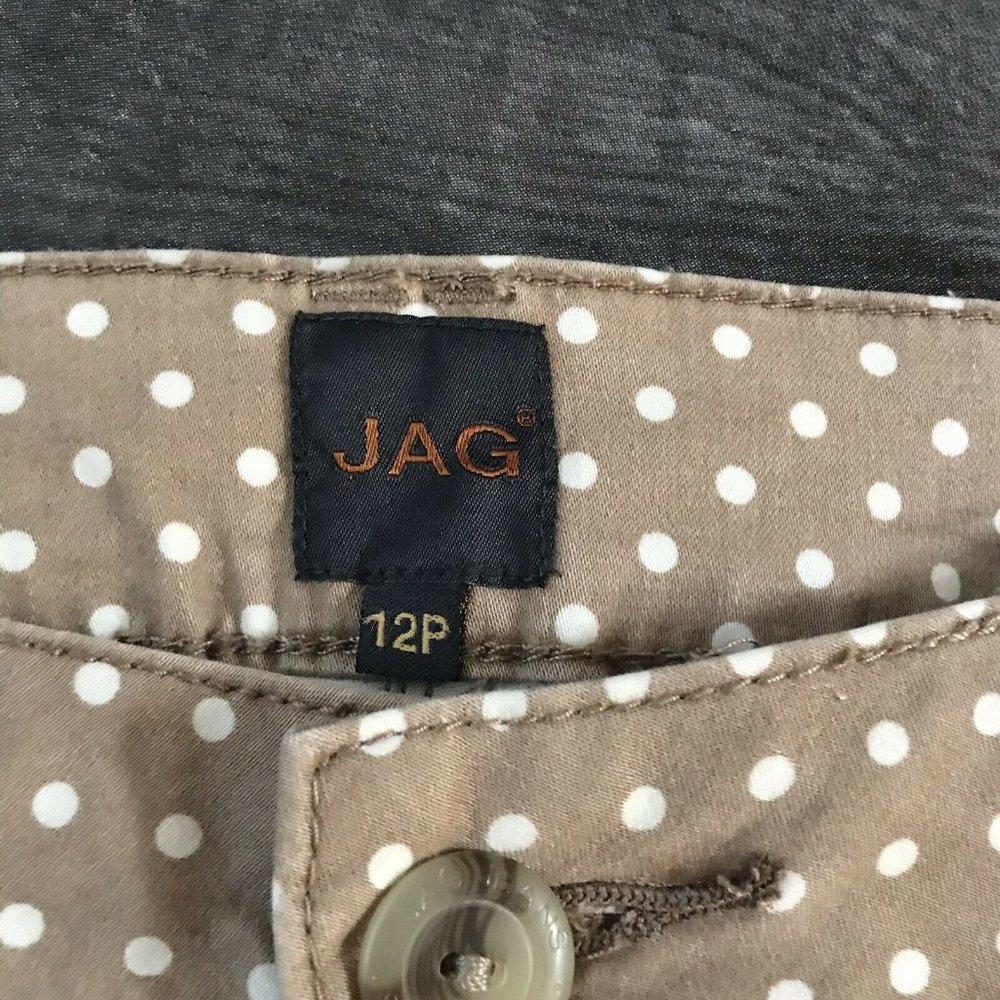 JAG Jeans Petite Maitland Crop Polka Dot Pants 12P - Picture 4 of 5